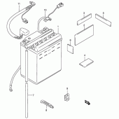 Схема вузла: Акумулятор для Suzuki LS650 Savage