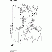 Схема узла: Патрубок системы охлаждения (Vl1500Tl7 E28) для Suzuki VL1500 Boulevard C90T B.O.S.S