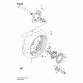 Схема узла: Заднее колесо для Suzuki GSX-R600