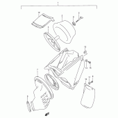 Схема вузла: Повітряний фільтр для Suzuki RM250