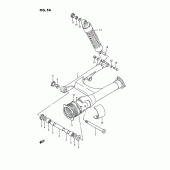 Схема вузла: Задній важіль підвіски Suzuki VS1400 Intruder 1400