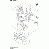 Схема узла: Задний тормозной суппорт (Gsx-R1000L6 E33) для Suzuki GSX-R1000