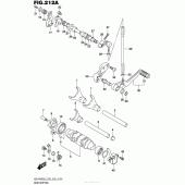 Схема вузла: Копірний вал & Вилки & Вал перемикання для Suzuki GSX-R600