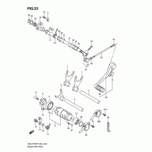 Схема вузла: Копірний вал & Вилки & Вал перемикання для Suzuki GSX-R750