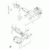 Схема вузла: Поворотники для Suzuki DR350