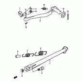 Схема узла: Подставка & Лапка тормоза для Suzuki DR650 DR650S