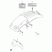 Схема вузла: Заднє крило для Suzuki RMX250