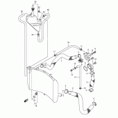 Схема вузла: Патрубок системи охолодження для Suzuki GSX-R750