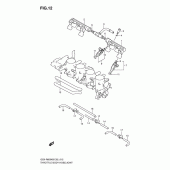Схема узла: Топливная рейка & Инжектор для Suzuki GSX-R600