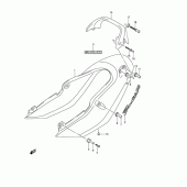 Схема вузла: Задній підсідельний обтічник (Gsf1200k4) для Suzuki GSF1200 Bandit