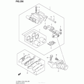 Схема вузла: Задній гальмівний супорт (Vl1500Bl4 E03) для Suzuki VL1500 Boulevard C90 BOSS