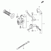 Схема вузла: Ліва ручка керма для Suzuki TS125