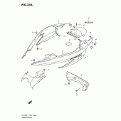 Схема узла: Боковые панели (Model executive p19) для Suzuki UH125 Burgman
