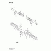 Схема узла: Подножки для Suzuki GZ125 Marauder