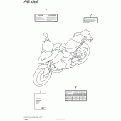 Схема узла: Информационные наклейки (Dl1000Al5 E28) для Suzuki DL1000 V-Strom