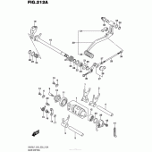 Схема вузла: Копірний вал & Вилки & Вал перемикання для Suzuki SV650