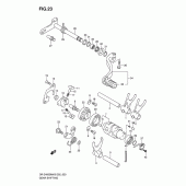 Схема узла: Копирный вал & Вилки & Вал переключения для Suzuki DR-Z400 DR-Z400SM