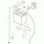 Схема вузла: Акумулятор для Suzuki GSX750 Katana