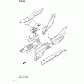 Схема узла: Полик & Нижний подкрылок для Suzuki UH125 Burgman