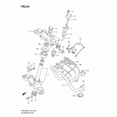 Схема вузла: Рульова траверса (Dr200sel2 e24) для Suzuki DR200 DR200SE