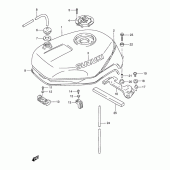 Схема вузла: Паливний бак для Suzuki GSX-R1100