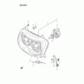 Схема вузла: Фара (Model r/s) для Suzuki GSX-R750