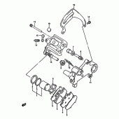 Схема вузла: Задній гальмівний супорт (Model n/p) для Suzuki DR350