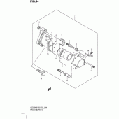 Схема узла: Передний тормозной суппорт для Suzuki GZ250 Marauder