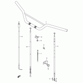 Схема вузла: Кермо & Тросики для Suzuki DR-Z125 DR-Z125