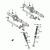 Схема узла: Распредвал & Клапан (Model l) для Suzuki GSX-R750