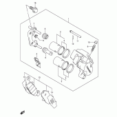 Схема вузла: Передній гальмівний супорт для Suzuki DL1000 V-Strom