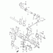 Схема вузла: Копірний вал & Вилки & Вал перемикання для Suzuki GZ125 Marauder