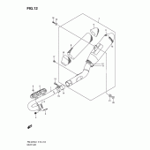 Схема узла: Выхлопная система для Suzuki RM-Z250