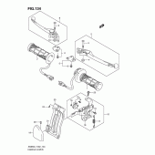 Схема вузла: Ручки керма (An650al1 e2) для Suzuki AN650 Burgman (EU analogue of SkyWave)