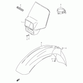 Схема узла: Накладка фары для Suzuki RMX250