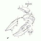 Схема вузла: Бічна кришка (An650k3/k4) для Suzuki AN650 Burgman (EU analogue of SkyWave)
