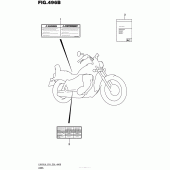 Схема вузла: Інформаційні наклейки (Ls650L6 E28) для Suzuki LS650 Boulevard S40