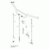 Схема вузла: Кермо & Тросики для Suzuki DR-Z125 DR-Z125L