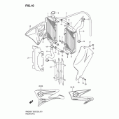 Схема узла: Радиатор для Suzuki RM250