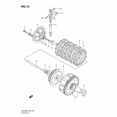 Схема узла: Сцепление для Suzuki GZ125 Marauder