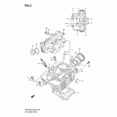 Схема узла: Головка цилиндра для Suzuki DR200 DR200SE