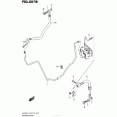 Схема узла: Задний тормозной шланг (Uh200Al5 P33) для Suzuki UH200 Burgman