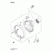 Схема узла: Фара (Sv1000 e24) для Suzuki SV1000