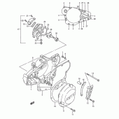 Схема вузла: Кришки картера & водяний насос (Model k) для Suzuki RM250