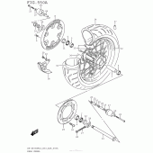 Схема вузла: Заднє колесо Suzuki DR-Z400 DR-Z400SM