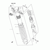 Схема вузла: Амортизатор задній (Model p) для Suzuki RM125