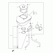 Схема вузла: Повітряний фільтр для Suzuki SV650