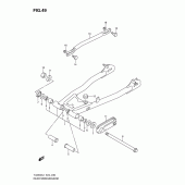 Схема узла: Задний рычаг (Маятник) для Suzuki TU250