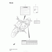 Схема вузла: Інформаційні наклейки (Vz1500L3 E33) для Suzuki VZ1500 Boulevard M90