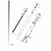 Схема узла: Вилка передней оси (E2,  e4,  e17,  e18,  e21,  e22,  e24-26,  e34,  e39) для Suzuki GS1000